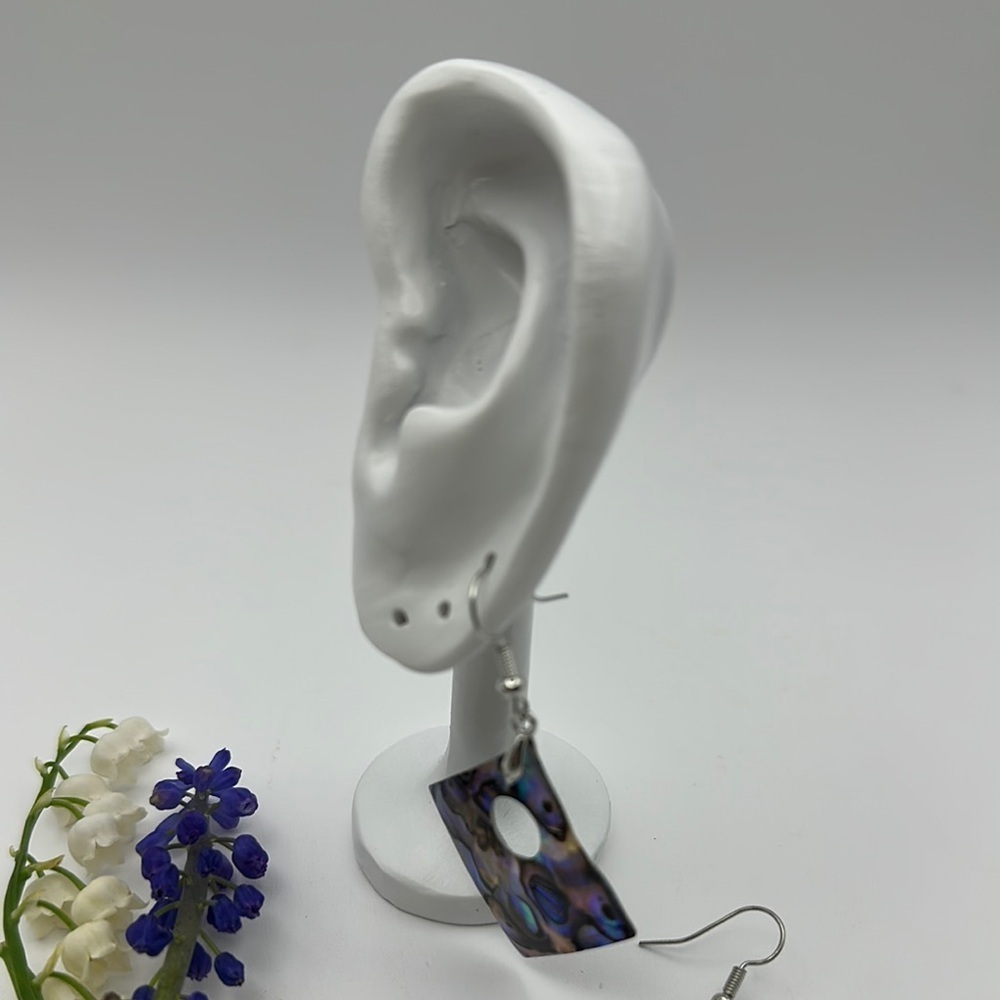 Elegant Abalone Shell Earrings - Picture 2 of 4